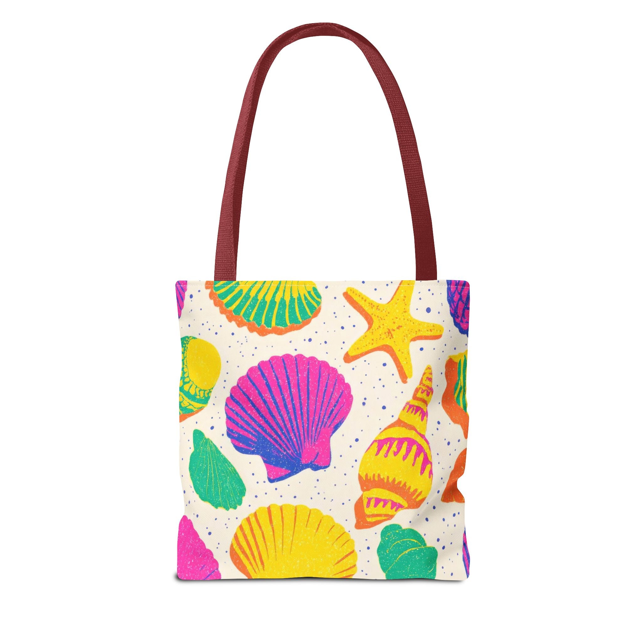 Colorful Seashell Pattern Tote | Beach Shells Summer Print