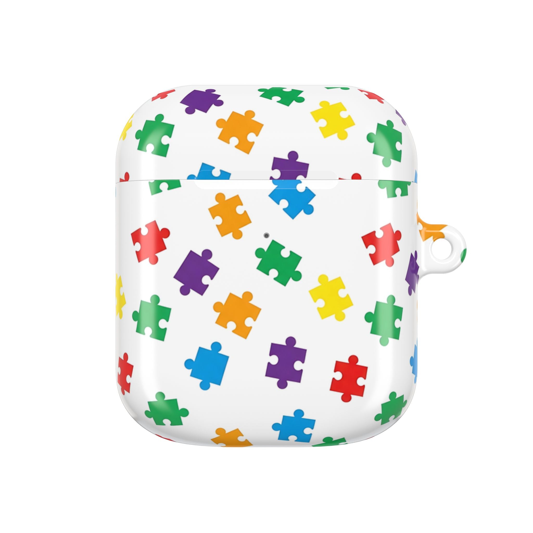 Colorful Puzzle Pieces AirPod Case | Rainbow Puzzle Pattern