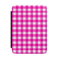 Kindle Case with Pink Gingham Pattern | Pink Checker Pattern