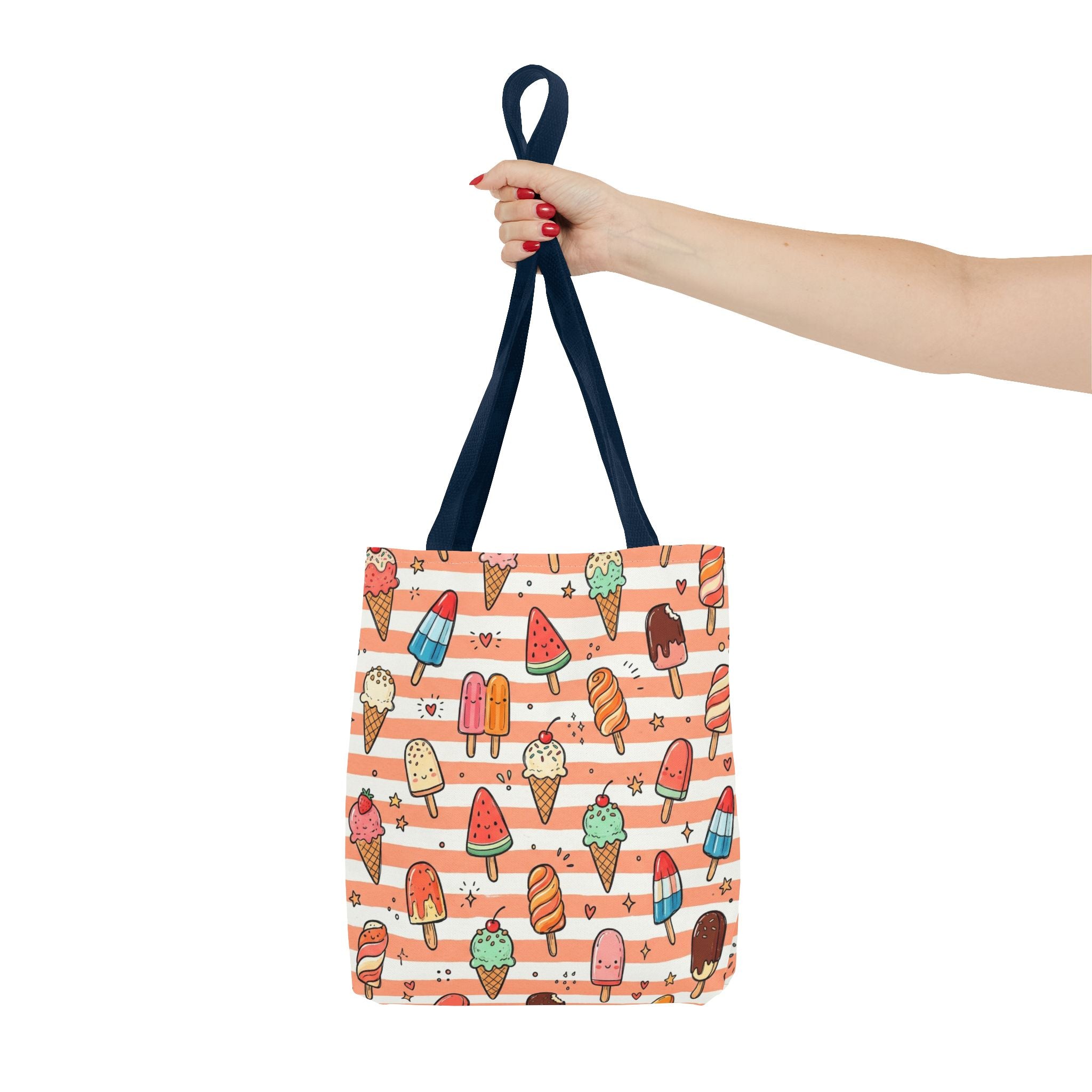 Ice Cream and Popsicles Tote Bag | Cute Summer Dessert Pattern