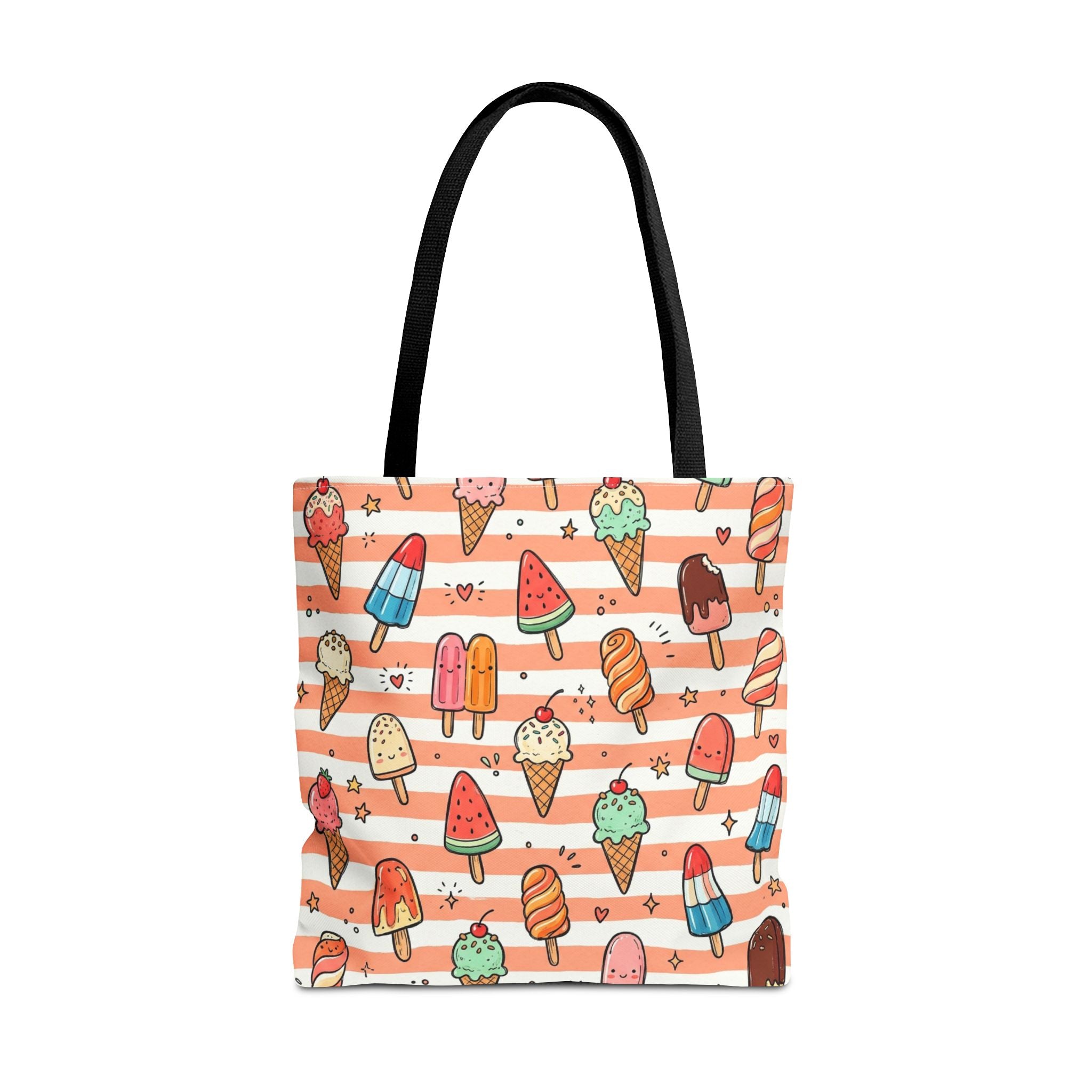Ice Cream and Popsicles Tote Bag | Cute Summer Dessert Pattern