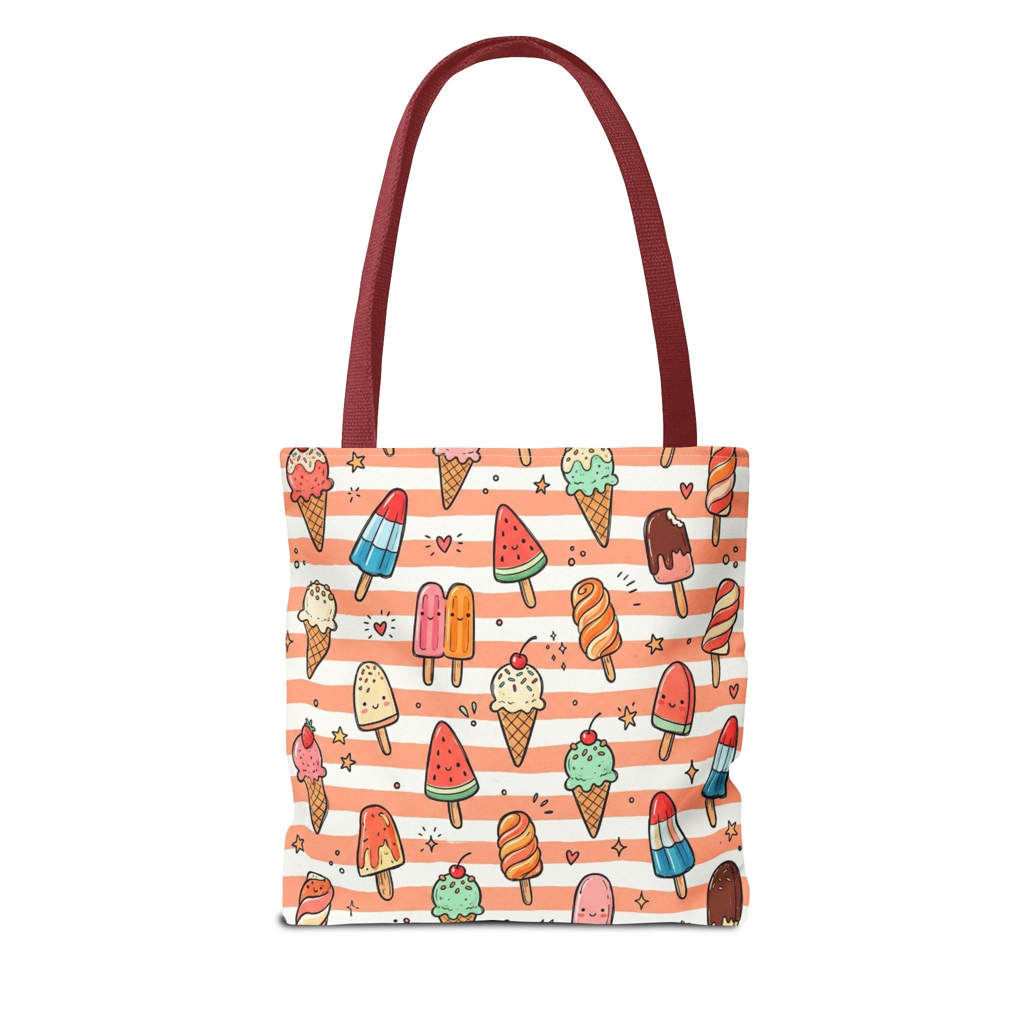 Ice Cream and Popsicles Tote Bag | Cute Summer Dessert Pattern