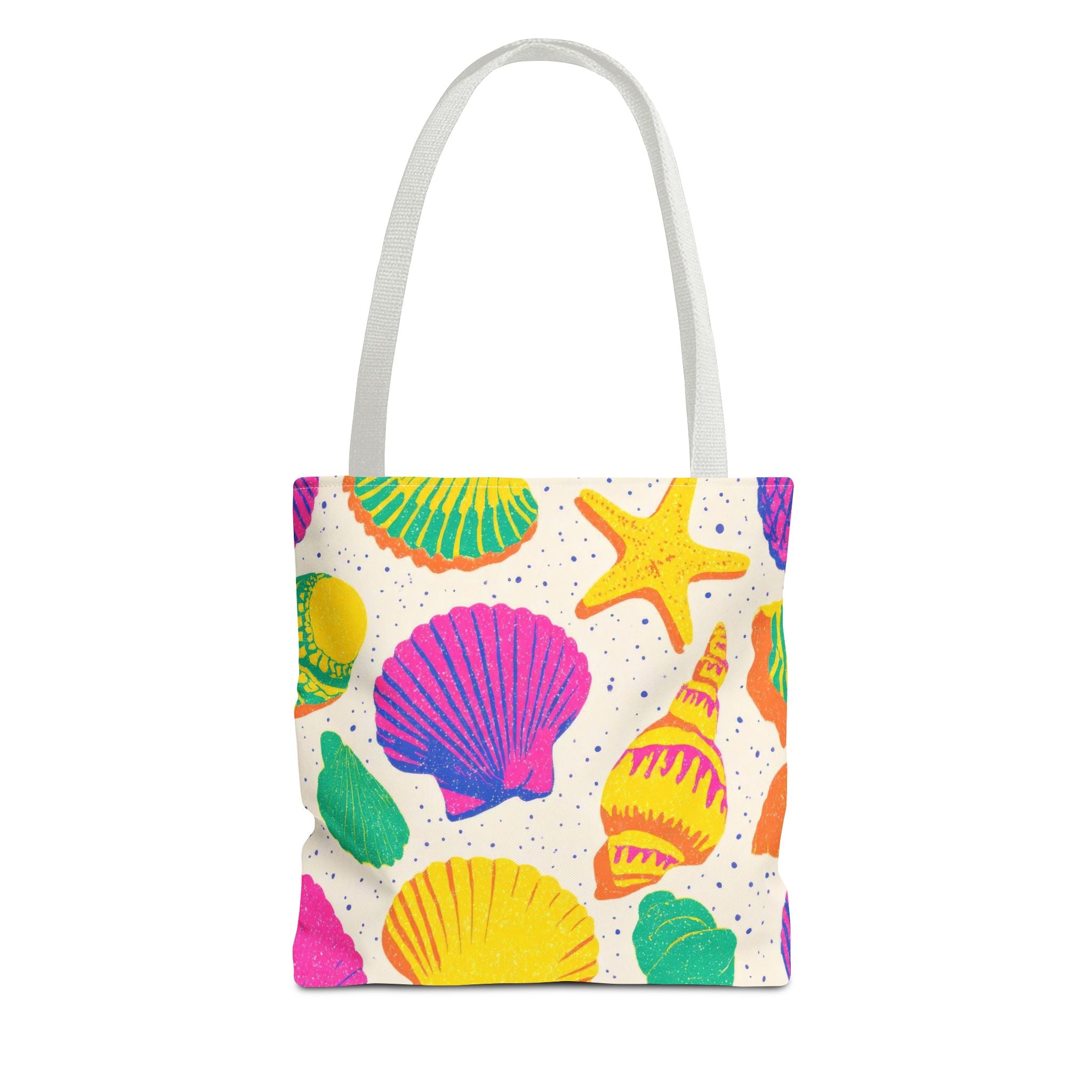 Colorful Seashell Pattern Tote | Beach Shells Summer Print
