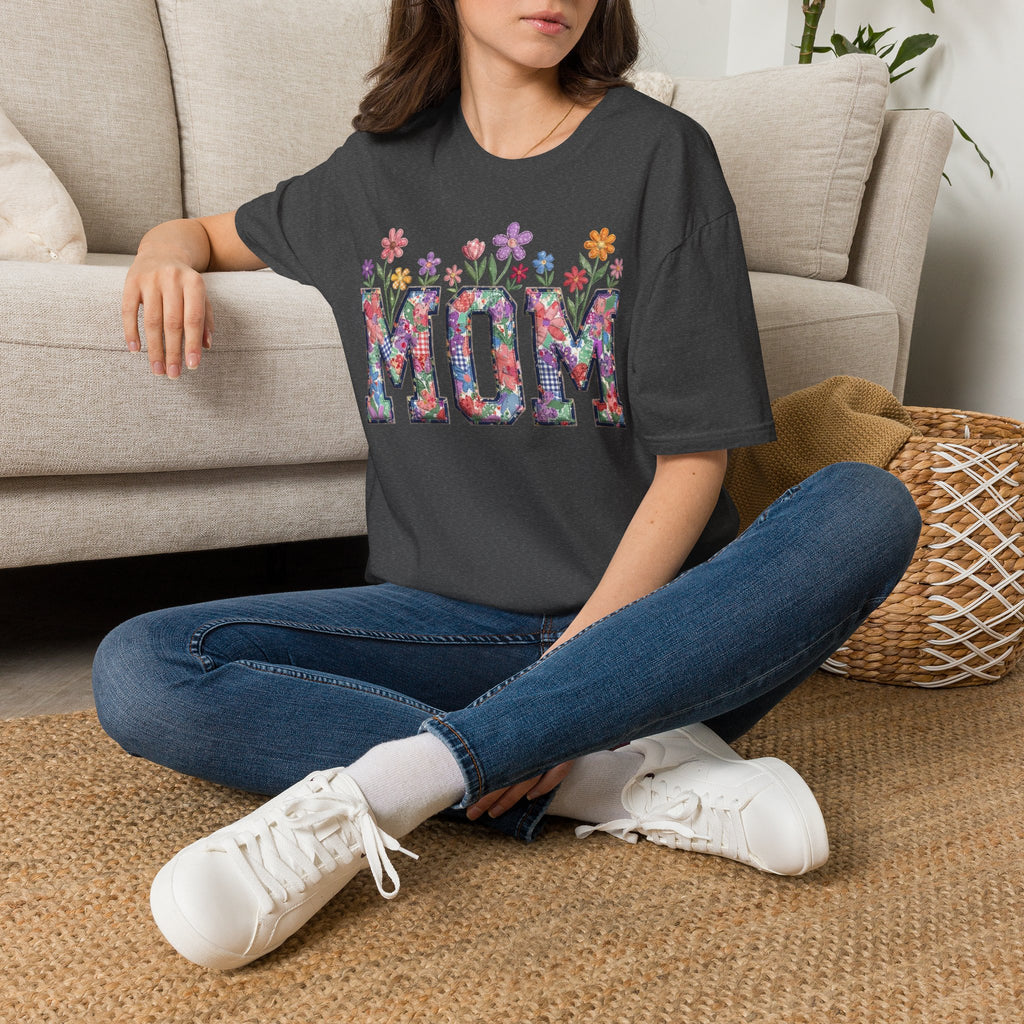 Floral MOM Tee | Mother's Day Flower Letters T-Shirt