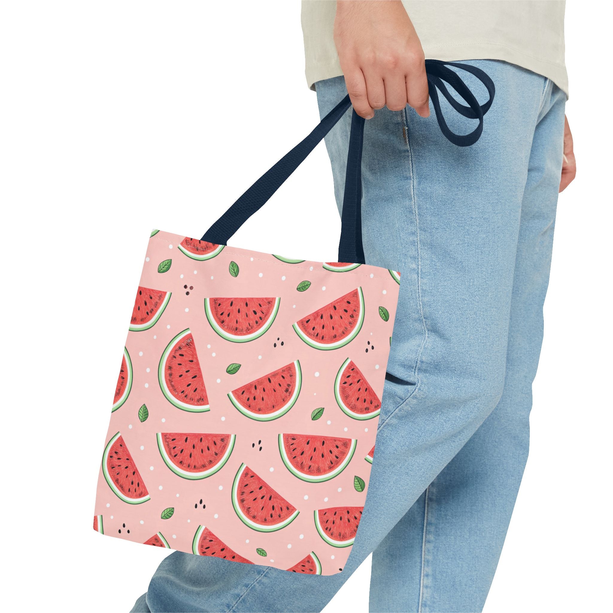 Watermelon Pattern Tote Bag | Pink Summer Fruit Print