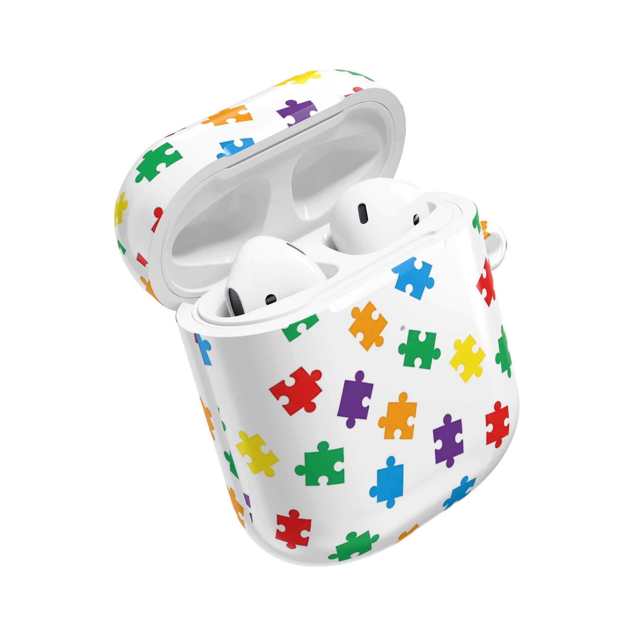 Colorful Puzzle Pieces AirPod Case | Rainbow Puzzle Pattern