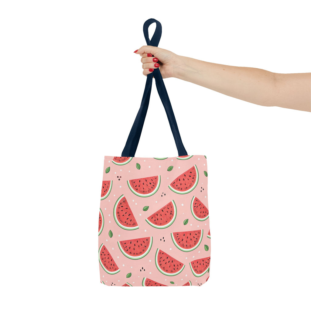 Watermelon Pattern Tote Bag | Pink Summer Fruit Print