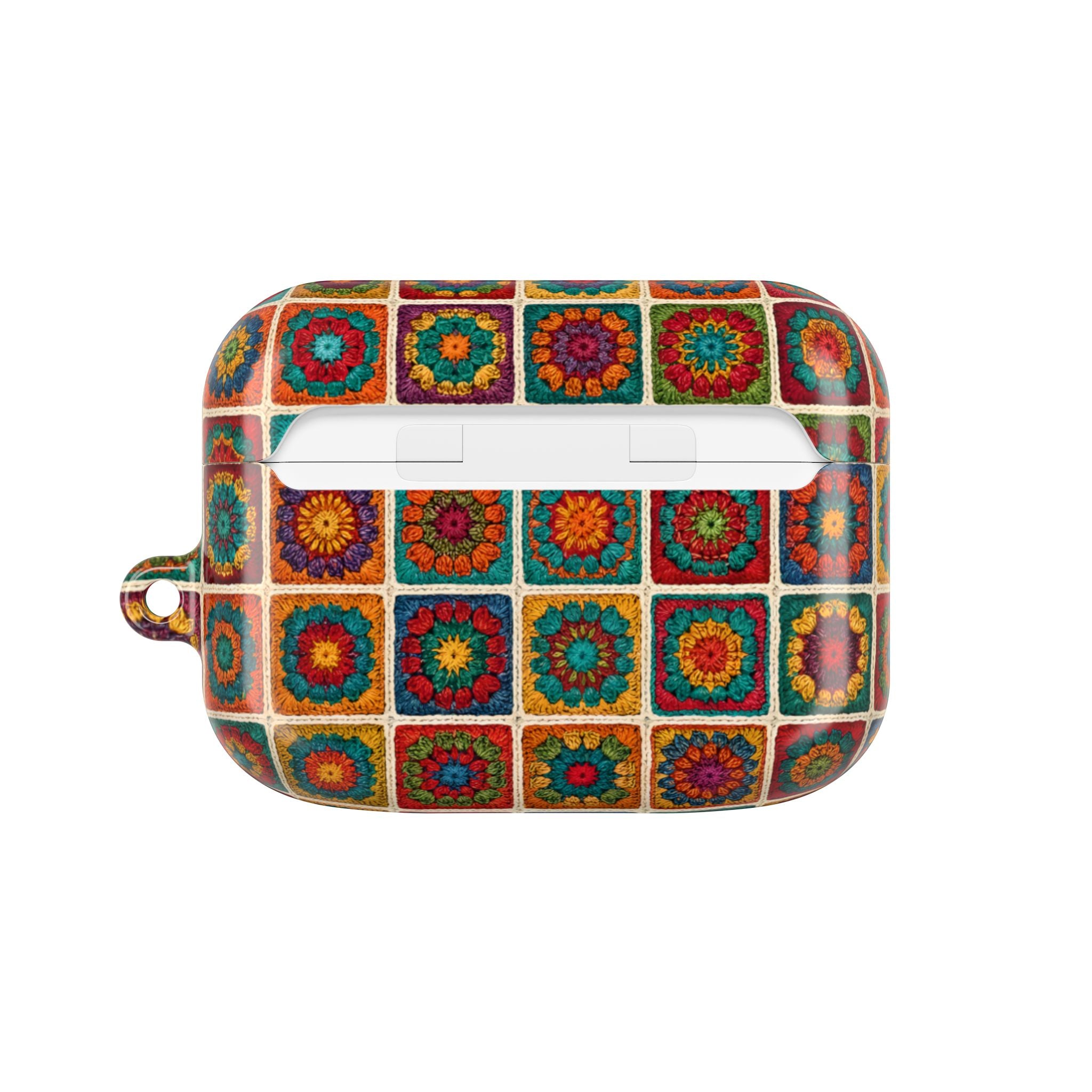 Colorful Crochet Granny Square AirPod Case | Boho Mosaic Pattern