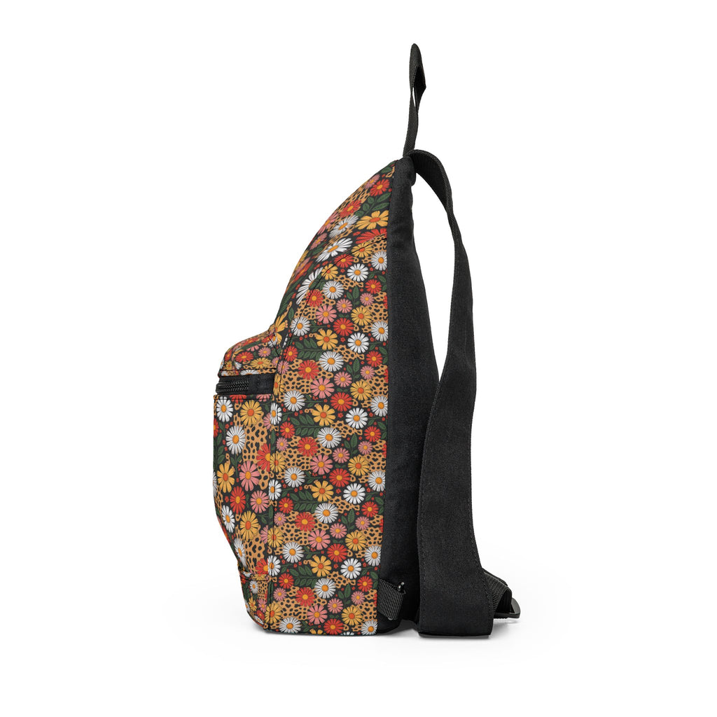 Retro Floral Sling Bag | Ditsy Daisy Pattern, Autumn Colorway