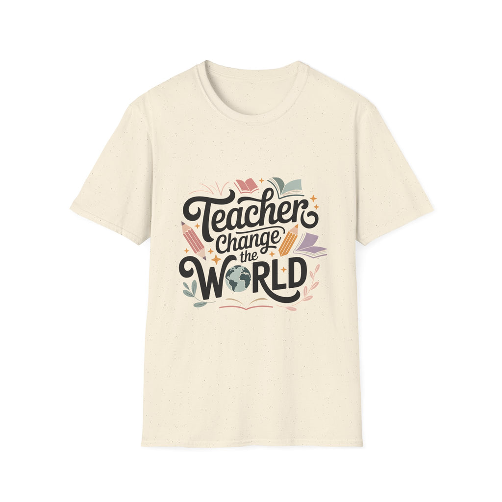 Teacher Change the World T-Shirt | School Teacher Typography Tee