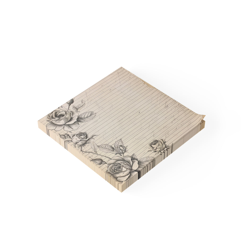 Vintage Rose Lined Post-it® Note Pads | Floral Stationery