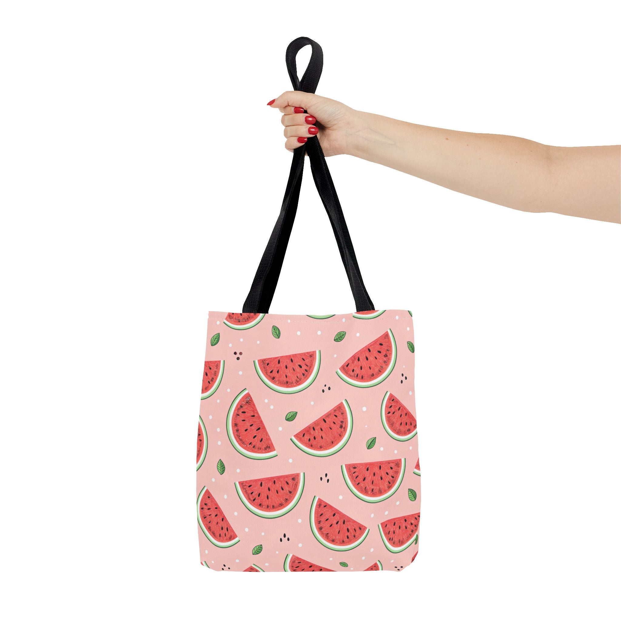 Watermelon Pattern Tote Bag | Pink Summer Fruit Print