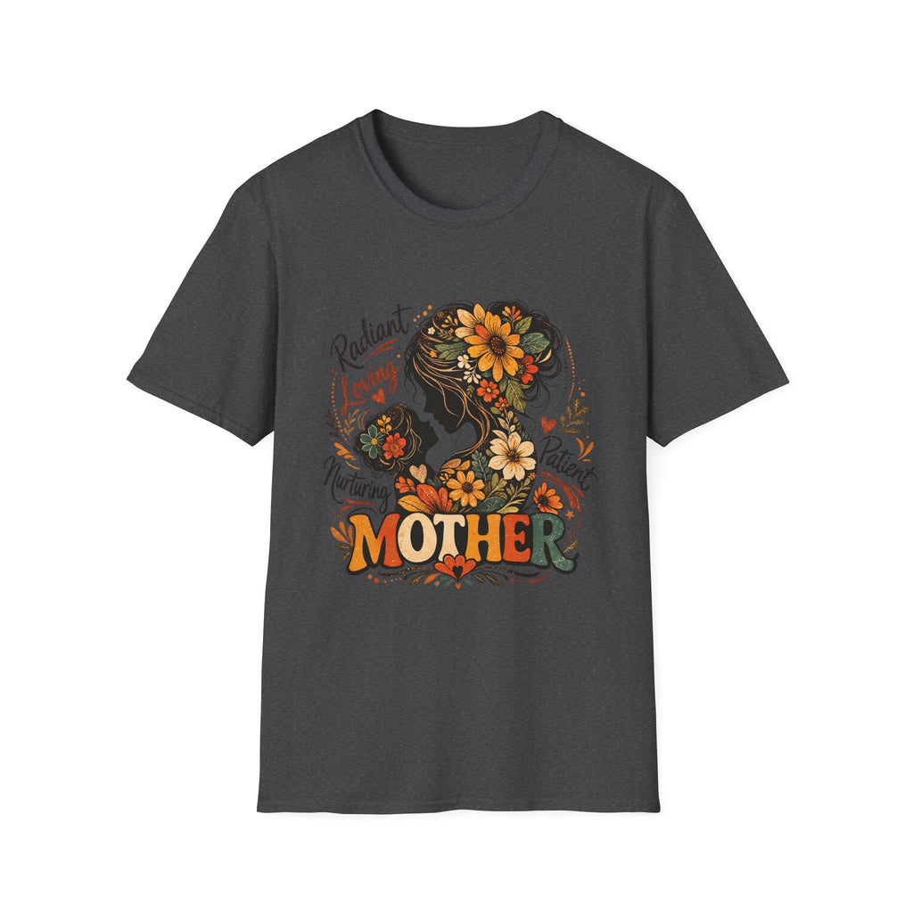 Mother silhouette floral design T-Shirt | Radiant Loving Nurturing Patient