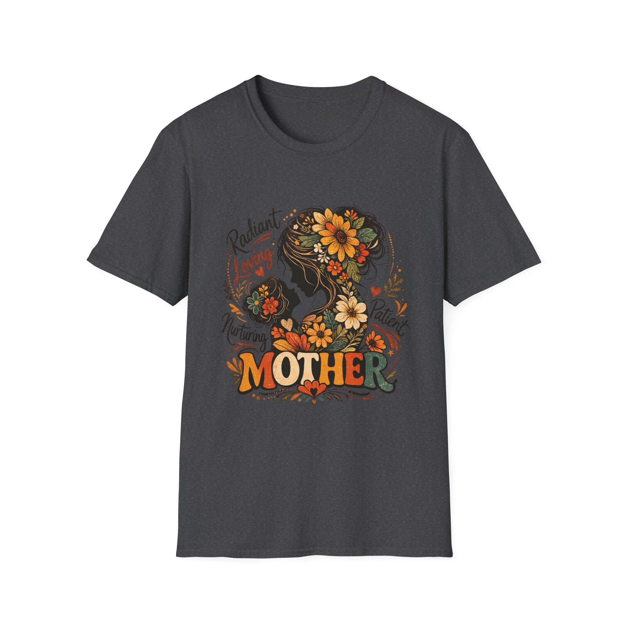 Mother silhouette floral design T-Shirt | Radiant Loving Nurturing Patient