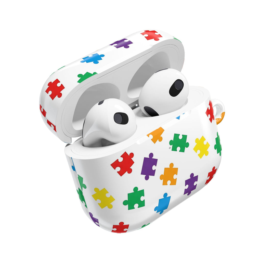 Colorful Puzzle Pieces AirPod Case | Rainbow Puzzle Pattern