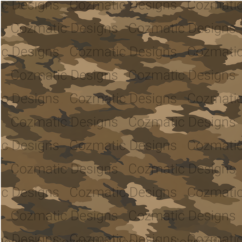 Brown Camo Seamless Pattern PNG | Deer Camo | Digital Download for Sublimation & Crafts